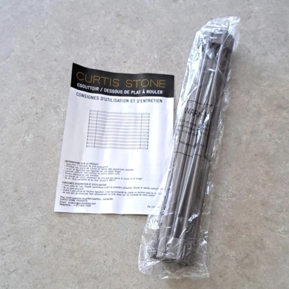 NWOT Curtis Stone Roll up Trivet/Drying/ Cooling Rack - Picture 2 of 6